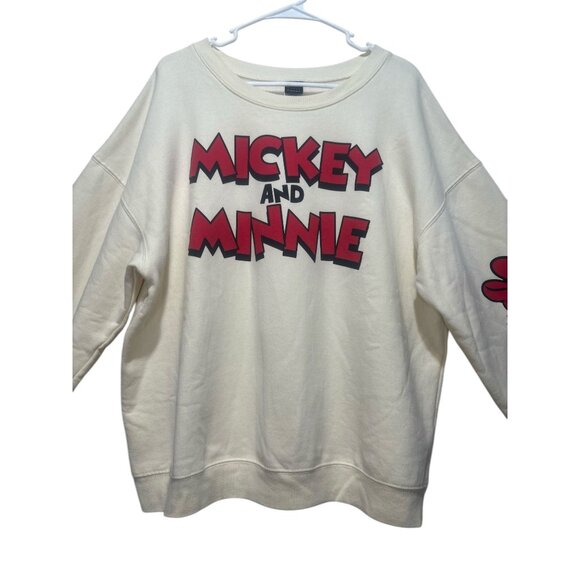 Disney Mickey Minnie Mouse Sweater XXXL 3XL Sweatshirt Crew Neck Oversized 90s - Picture 9 of 15